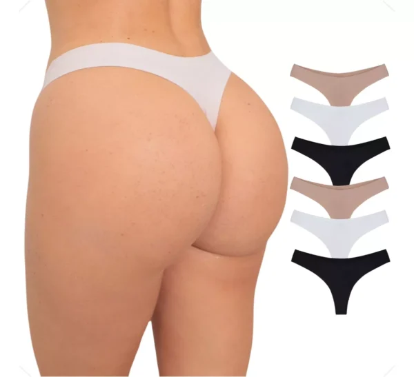 6 Brazilian Pack Seamless Laser Cut Women's Briefs