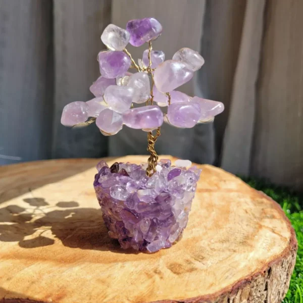 Virgo Zodiac Tree with Amethyst Crystal - Image 4