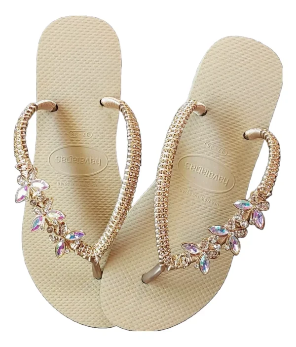 Havaianas Decorated with Butterfly and Rhinestones - Image 4