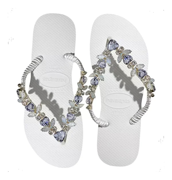 Luxury Decorated Havaianas Sandals with Rhinestones and Sparkling Gemstones - Image 3