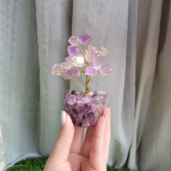 Virgo Zodiac Tree with Amethyst Crystal - Image 3