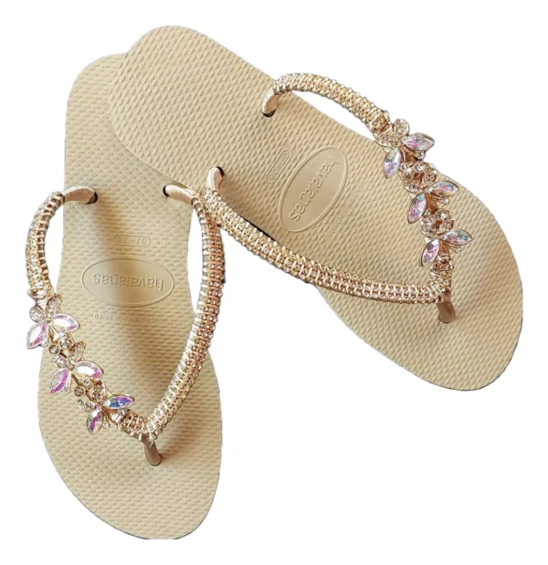 Havaianas Decorated with Butterfly and Rhinestones - Image 5