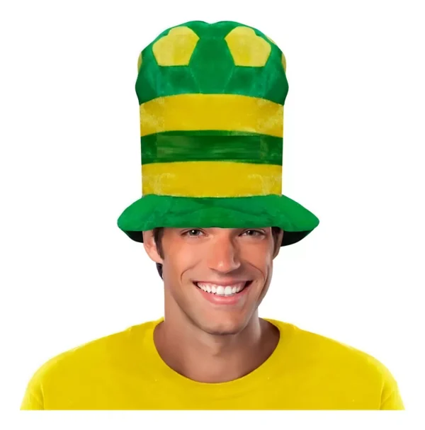 Green and Yellow Top Hat Brazil World Cup - The Ultimate Fan Accessory for an Unforgettable Celebration