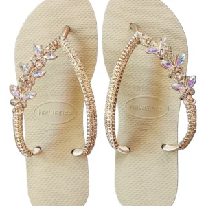 Havaianas Decorated with Butterfly and Rhinestones