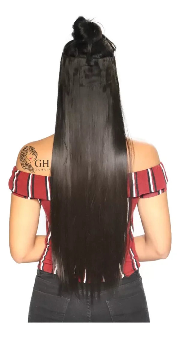 Tic Tac Hair Extension for Mega Hair Organic Fiber 150gr Straight Color: chocolate Color 06