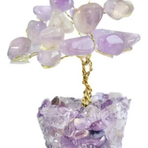 Virgo Zodiac Tree with Amethyst Crystal