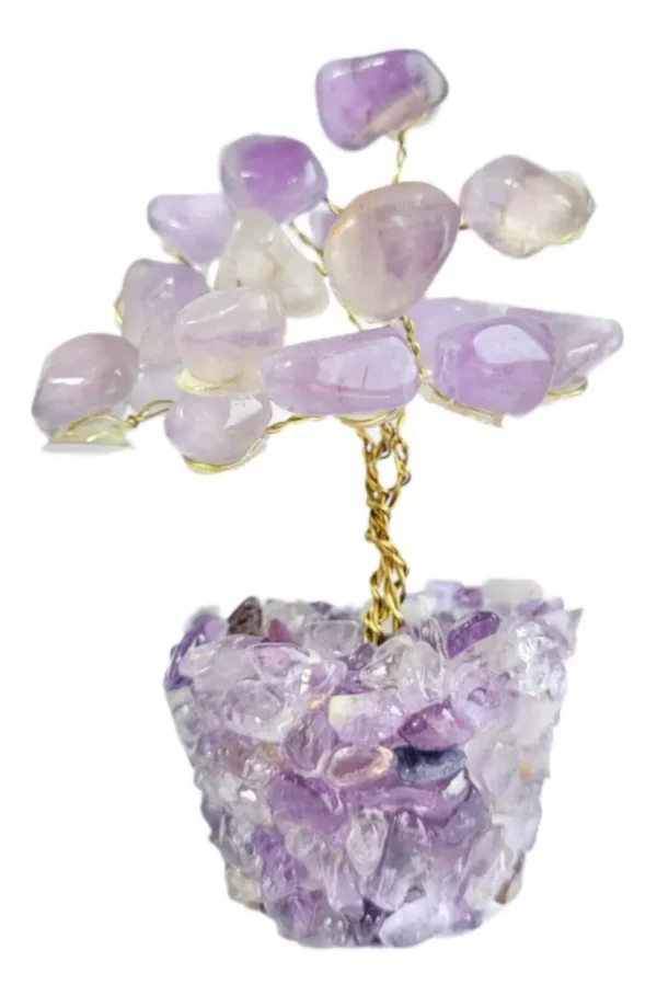 Virgo Zodiac Tree with Amethyst Crystal