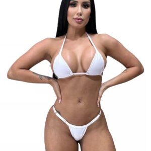 Brazilian White Bikini for Natural Tanning